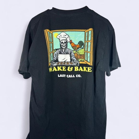 Wake & Bake Black Long Sleeve Tee - Picture 3 of 5